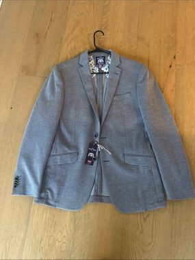 Men's Saville Row blue Knit Blazer - Classic Casual Tailoring